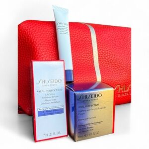 Shiseido 3pc Bundle Set with Red Tote